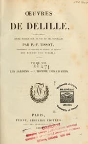 Tapa de Oeuvres de Delille ; précédées d'une notice sur sa vie et ses ouvrages
