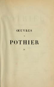 Tapa de Oeuvres de Pothier