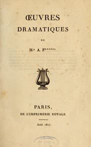 Tapa de Oeuvres dramatiques de Mr. A. F.