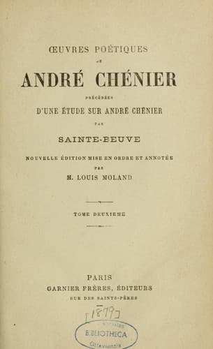 Tapa de Oeuvres poétiques