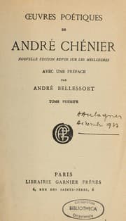 Tapa de Oeuvres poétiques de André Chénier