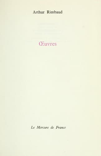Tapa de Oeuvres