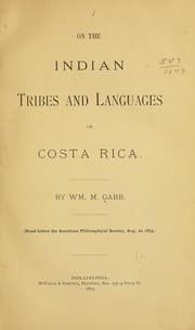 Tapa de On the Indian tribes and languages of Costa Rica