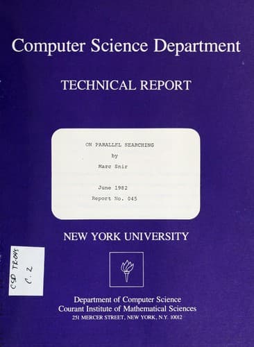 Tapa de On parallel searching