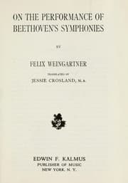 Tapa de On the performance of Beethoven's symphonies