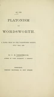 Tapa de On the platonism of Wordsworth