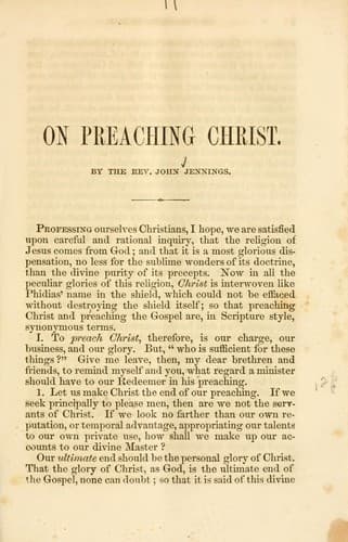 Tapa de On preaching Christ
