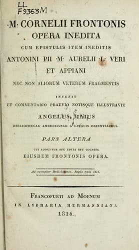 Tapa de Opera inedita