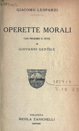 Tapa de Operette morali