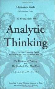 Tapa de A miniature guide for students and faculty to the foundations of analytic thinking