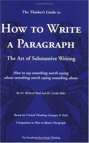 Tapa de The thinker's guide to how to write a paragraph