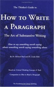 Tapa de The thinker's guide to how to write a paragraph