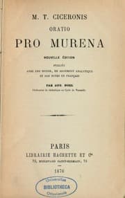 Tapa de Oratio pro Murena