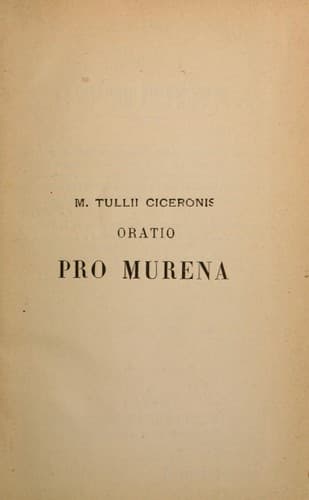 Tapa de Oratio Pro Murena