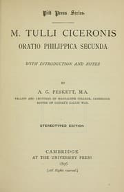 Tapa de Oratio Philippica secunda
