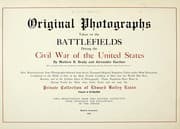 Tapa de Original photographs taken on the battlefields during the Civil War of the United States