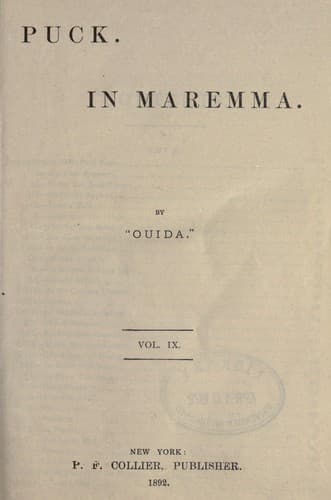 Tapa de Ouida illustrated