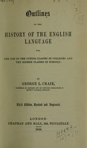 Tapa de Outlines of the history of the English language