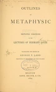 Tapa de Outlines of metaphysic