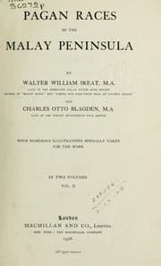 Tapa de Pagan races of the Malay peninsula