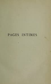 Tapa de Pages intimes