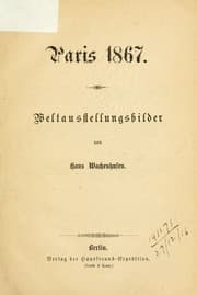Tapa de Paris, 1867, Weltausstellungsbilder