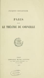 Tapa de Paris dans le théâtre de Corneille