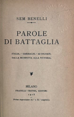 Tapa de Parole di battaglia