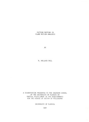 Tapa de Pattern mapping in plane motion analysis