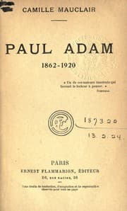 Tapa de Paul Adam, 1862-1920