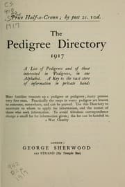 Tapa de The pedigree directory, 1917