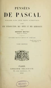 Tapa de Pensées de Pascal