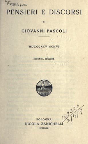 Tapa de Pensieri e discorsi, 1895-1906
