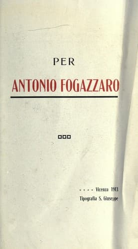 Tapa de Per Antonio Fogazzaro