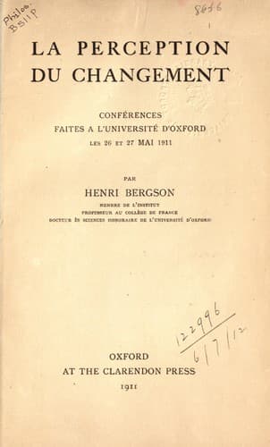 Tapa de La perception du changement