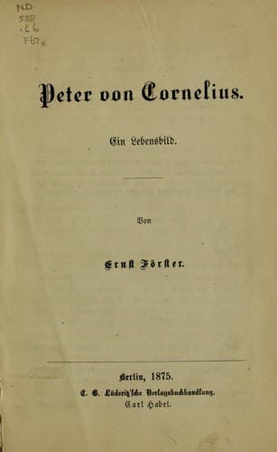 Tapa de Peter von Cornelius