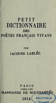 Tapa de Petit dictionnaire des poètes français vivans...