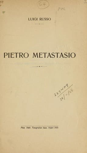 Tapa de Pietro Metastasio
