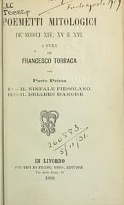 Tapa de Poemetti mitologici de' secoli XIV, XV e XVI