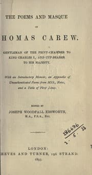 Tapa de The poems and masque