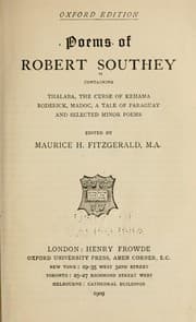 Tapa de Poems of Robert Southey