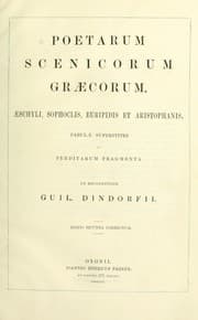 Tapa de Poetarum scenicorum graecorum, Aeschyli, Sophoclis, Euripidis, et Aristophanis