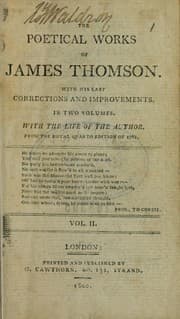 Tapa de The poetical works of James Thomson