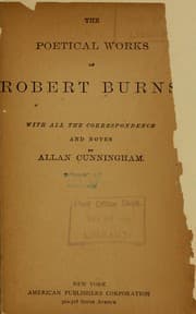 Tapa de The poetical works of Robert Burns