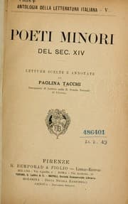 Tapa de Poeti minori del sec. XIV