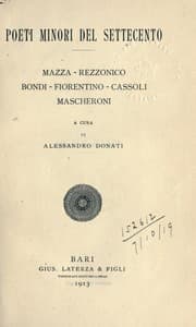 Tapa de Poeti minori del Settecento