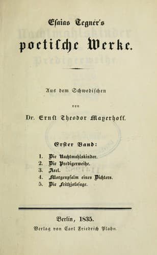 Tapa de Poetische Werke