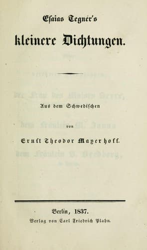 Tapa de Poetische Werke