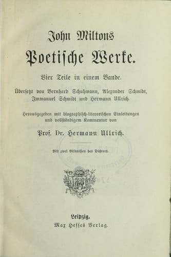 Tapa de Poetische Werke