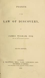 Tapa de Points in the law of discovery
